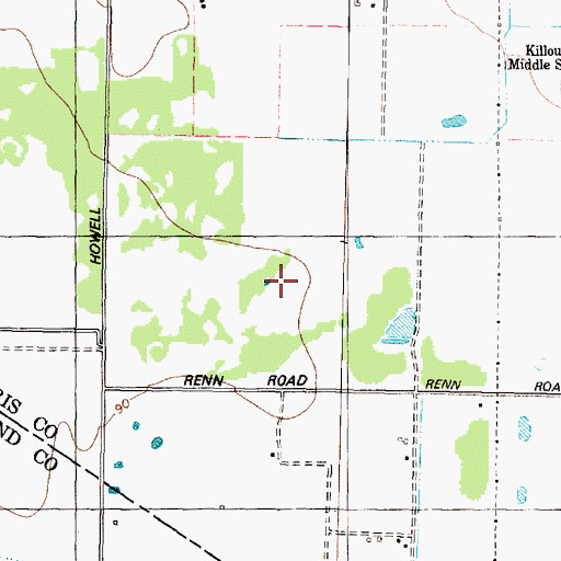 Topographic Map of Hicks Elementary School, TX