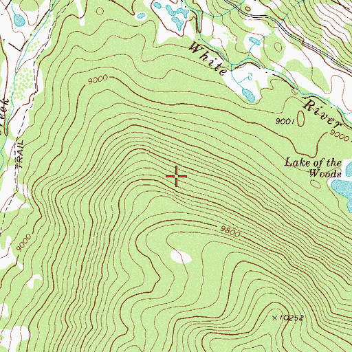 Topographic Map of Lake of the Woods Dam, CO