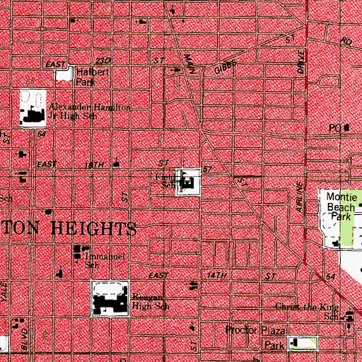 Topographic Map of Field Elementary School, TX