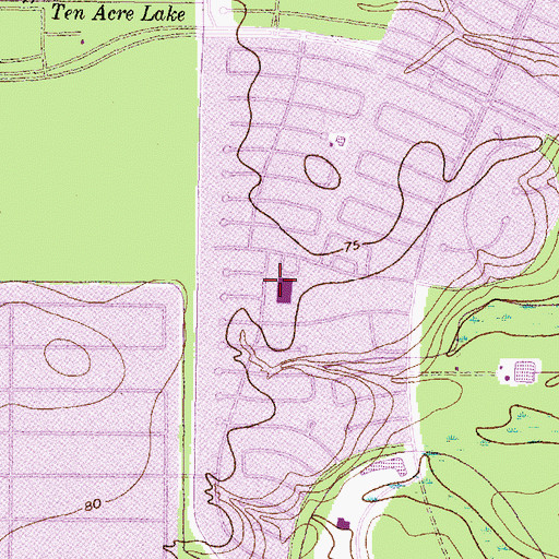 Topographic Map of Foster Elementary School, TX