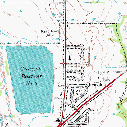 Topographic Map of Crockett Elementary School, TX