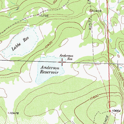 Topographic Map of Anderson Dam, CO