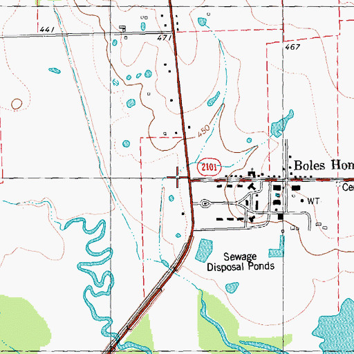 Topographic Map of Prior Elementary School, TX