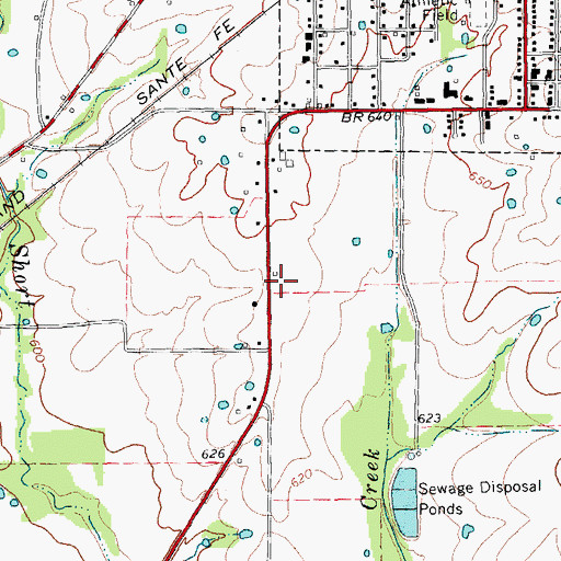 Topographic Map of Wolfe City High School, TX