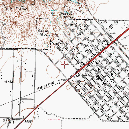 Topographic Map of Sanford - Fritch Elementary School, TX