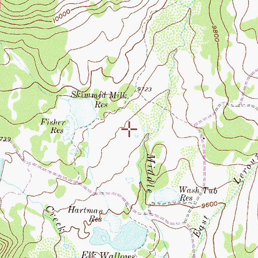 Topographic Map of Fisher Dam, CO