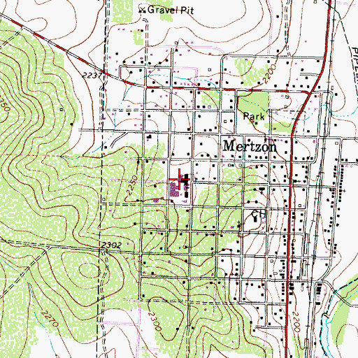 Topographic Map of Irion County Elementary School, TX