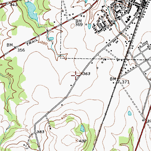Topographic Map of Early Childhood Center - Crockett, TX
