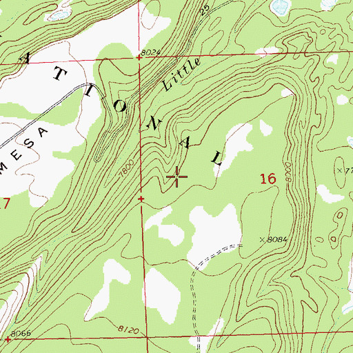 Topographic Map of Upper Ed Lee Reservoir, CO