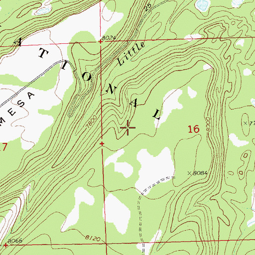 Topographic Map of Upper Ed Lee Reservoir, CO
