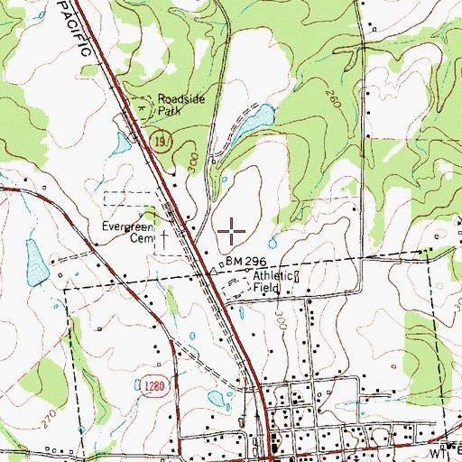 Topographic Map of Lovelady Elementary School, TX