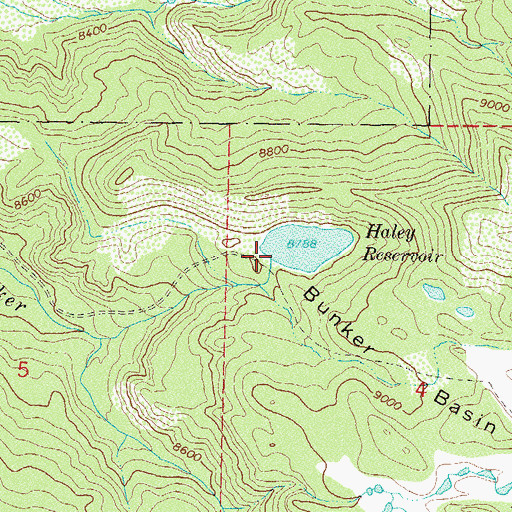 Topographic Map of Haley Dam, CO