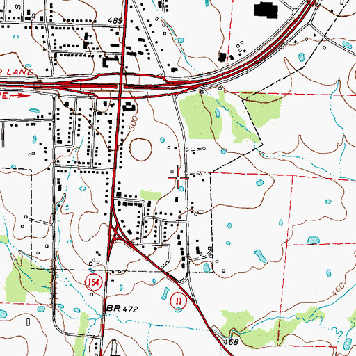 Topographic Map of Bowie Elementary School, TX