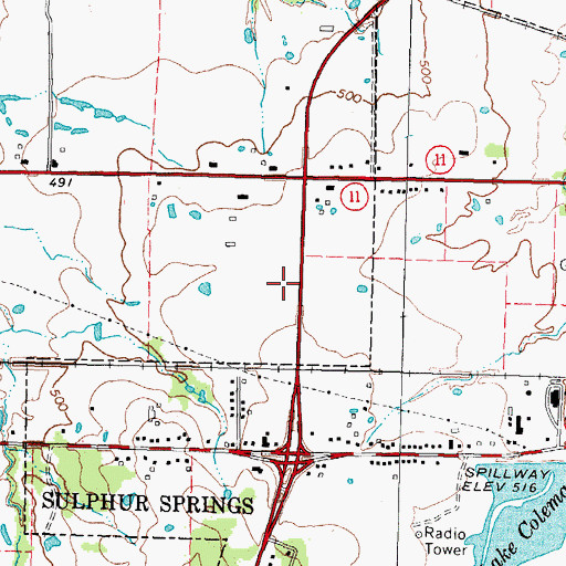 Topographic Map of Sulphur Springs Early Childhood Learning, TX