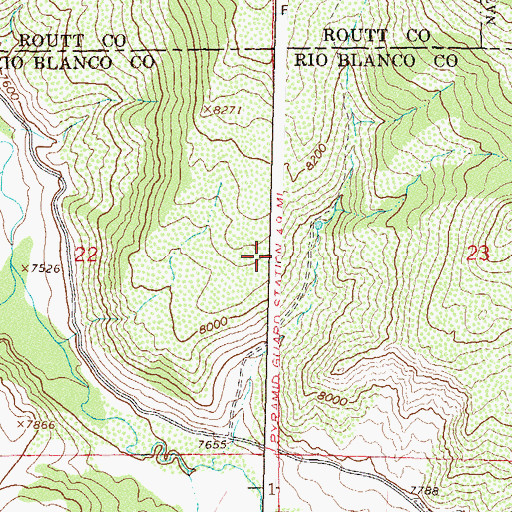 Topographic Map of Gill Reservoir Dam, CO