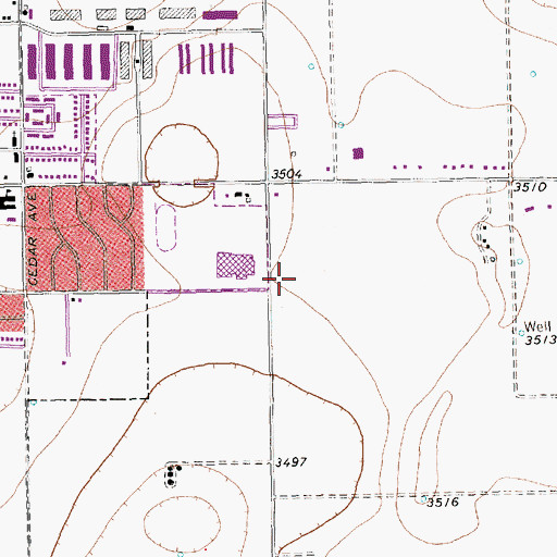 Topographic Map of Levelland High School, TX