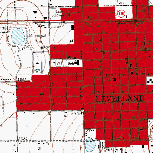 Topographic Map of West Early Childhood Center, TX
