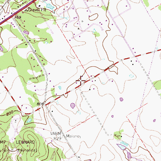 Topographic Map of Acton Elementary School, TX