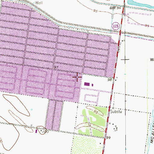 Topographic Map of Roosevelt Elementary School, TX