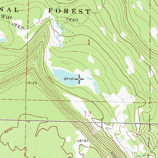 Topographic Map of Knife Edge Dam, CO