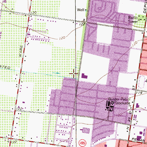 Topographic Map of Seguin Elementary School, TX
