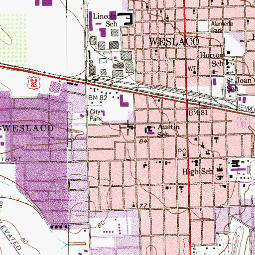 Topographic Map of Stephen F Austin Early Child School, TX