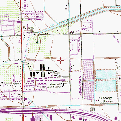 Topographic Map of North Bridge Elementary School, TX
