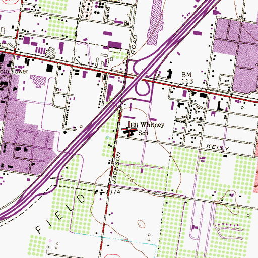 Topographic Map of Whitney Elementary School, TX