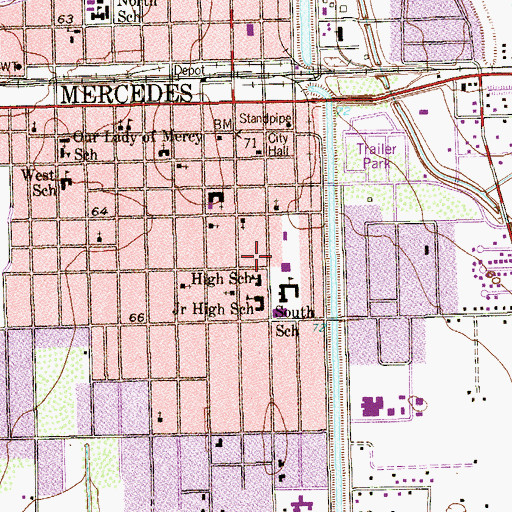 Topographic Map of Leon R Graham Elementary School, TX