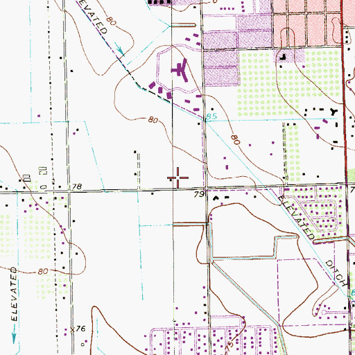 Topographic Map of Memorial Elementary School, TX