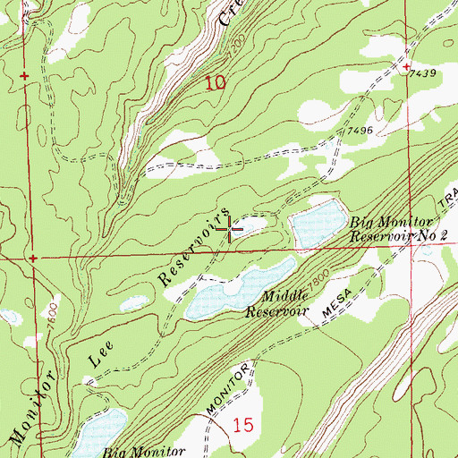 Topographic Map of Lower Ed Lee Number 2 Reservoir, CO