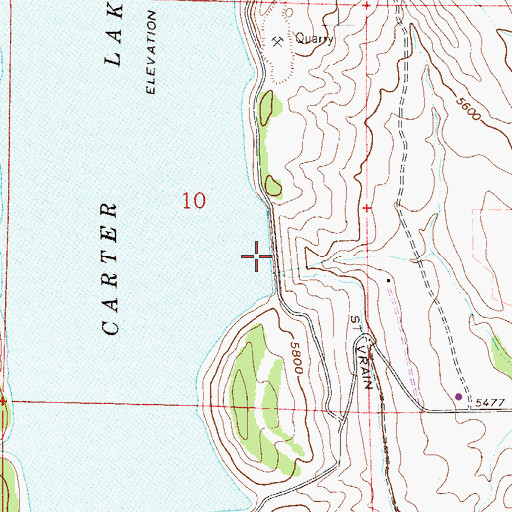 Topographic Map of Carter Lake Dam Number 1, CO