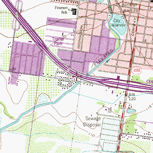 Topographic Map of Mission Ninth Grade, TX