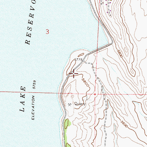 Topographic Map of Carter Lake Dam Number 2, CO