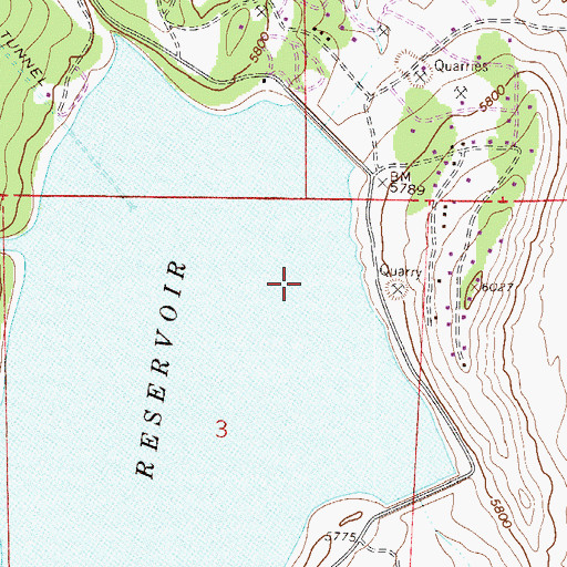 Topographic Map of Carter Lake Dam Number 3, CO
