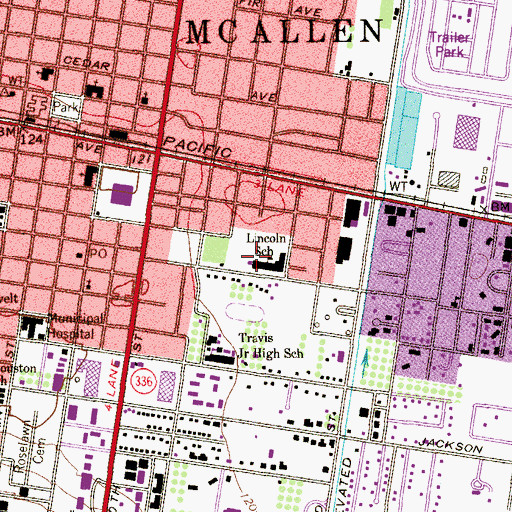 Topographic Map of Fields Elementary School, TX