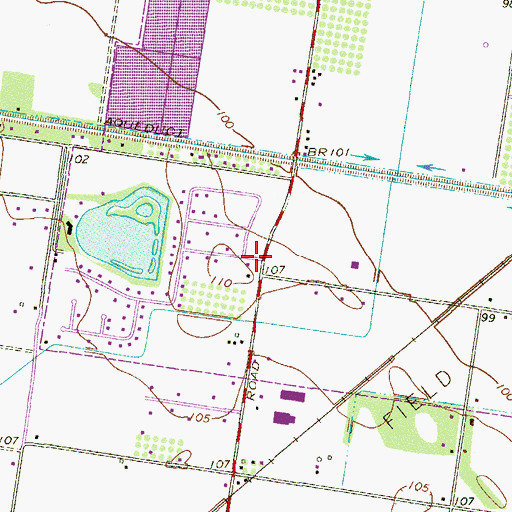Topographic Map of Canterbury Elementary School, TX