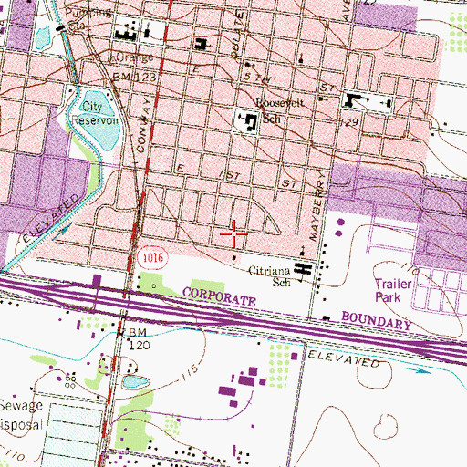 Topographic Map of Castro Elementary School, TX