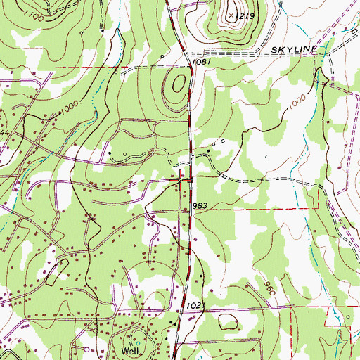 Topographic Map of Bowen Intermediate School, TX