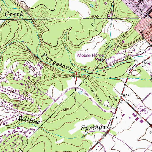Topographic Map of Hernandez Intermediate School, TX
