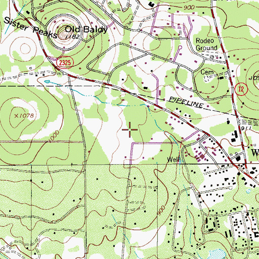 Topographic Map of Scudder Primary School, TX