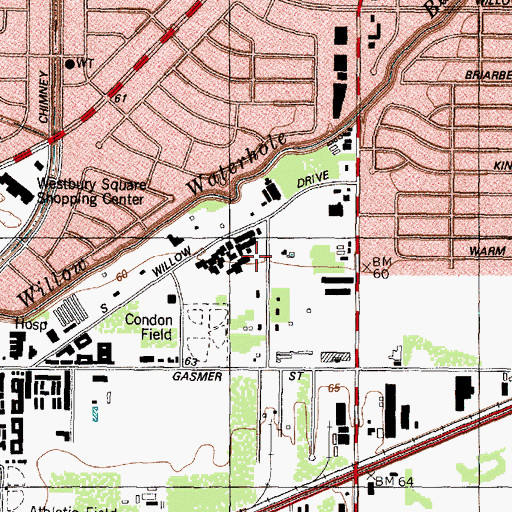 Topographic Map of Wyndam Charter School, TX