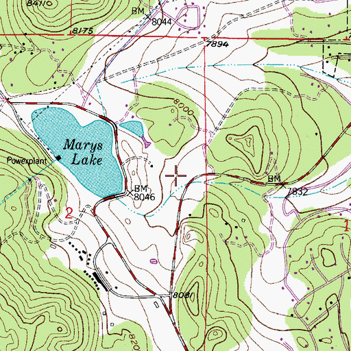 Topographic Map of Marys Lake Dike Number 2 Dam, CO
