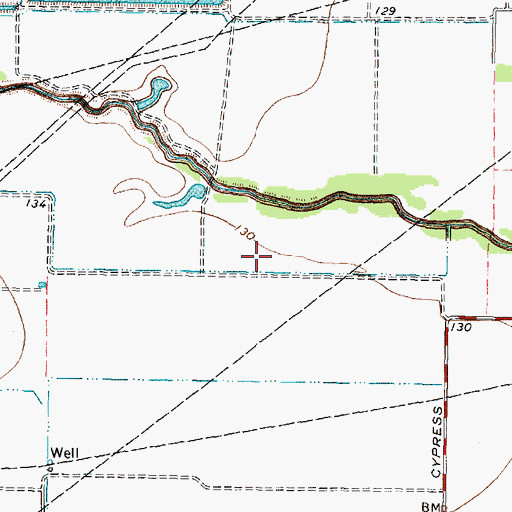 Topographic Map of Thornton Junior High School, TX