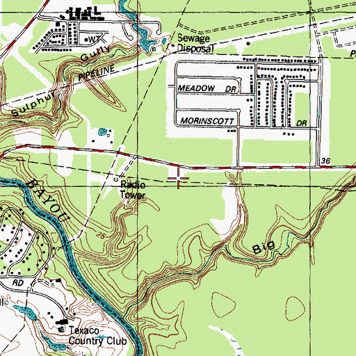 Topographic Map of Tice Elementary School, TX