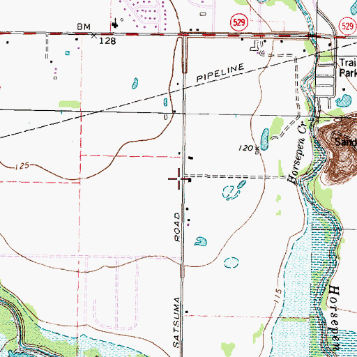 Topographic Map of Truitt Junior High School, TX