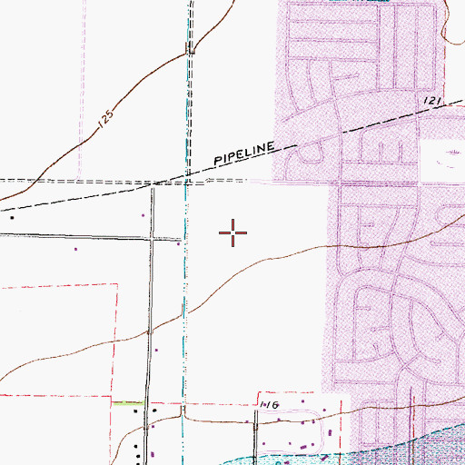 Topographic Map of Watkins Junior High School, TX