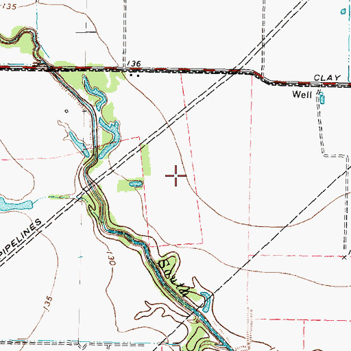 Topographic Map of T H McDonald Junior High School, TX