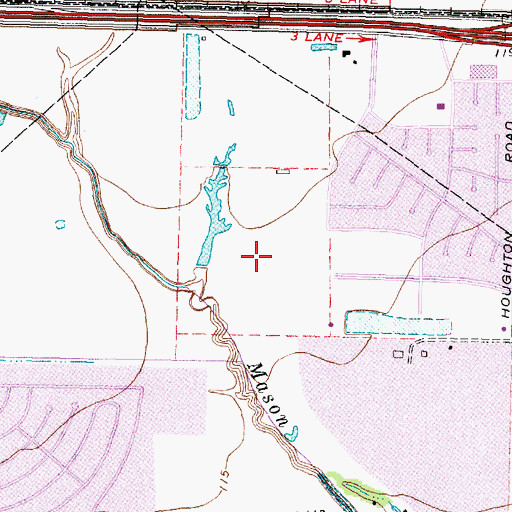 Topographic Map of Taylor High School, TX