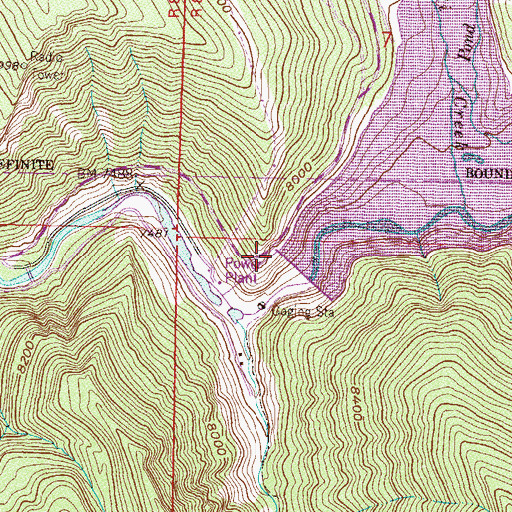 Topographic Map of Ruedi Dam, CO